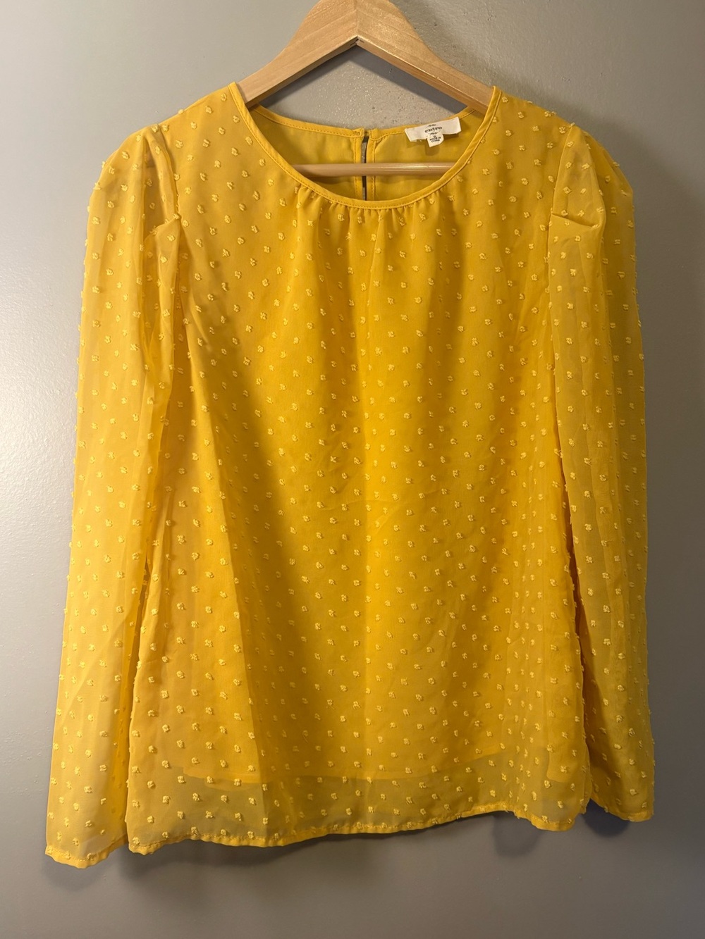 Entro Swiss Dot Long Sleeve Blouse